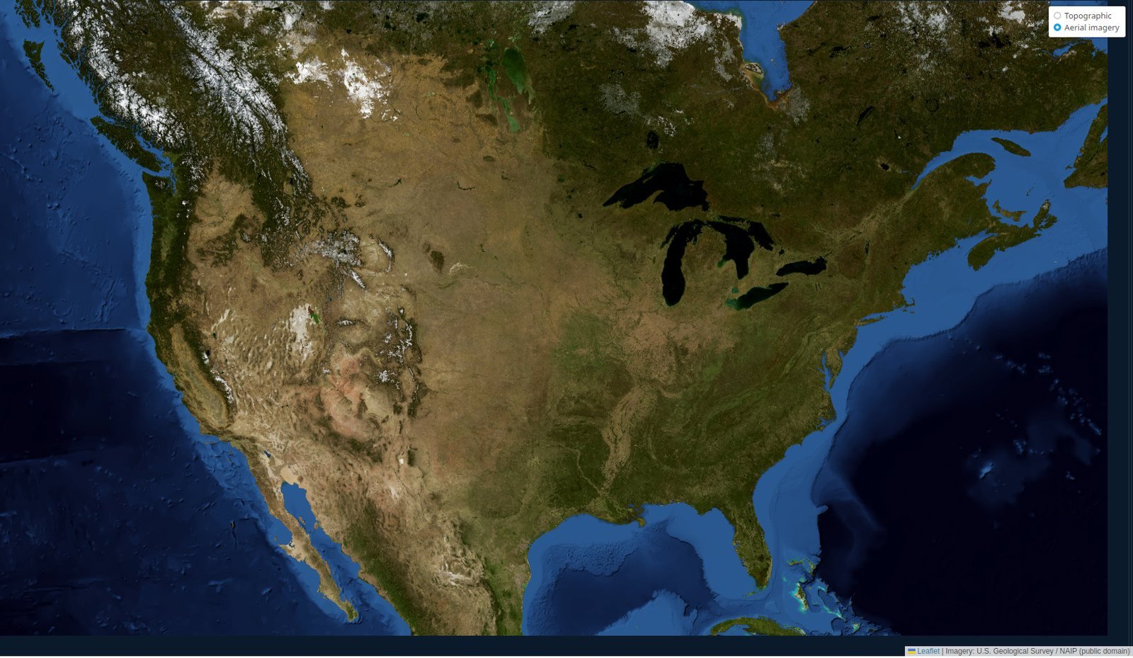 Aerial imagery of the entire United States