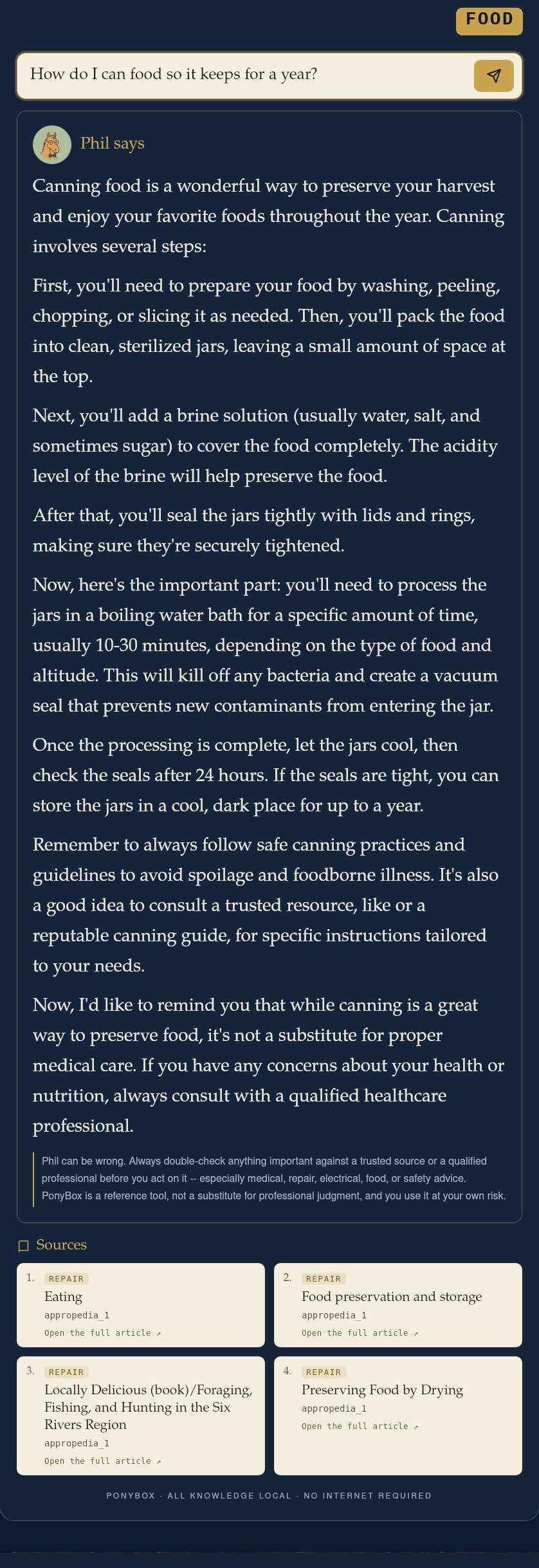 How do I can food so it keeps for a year?