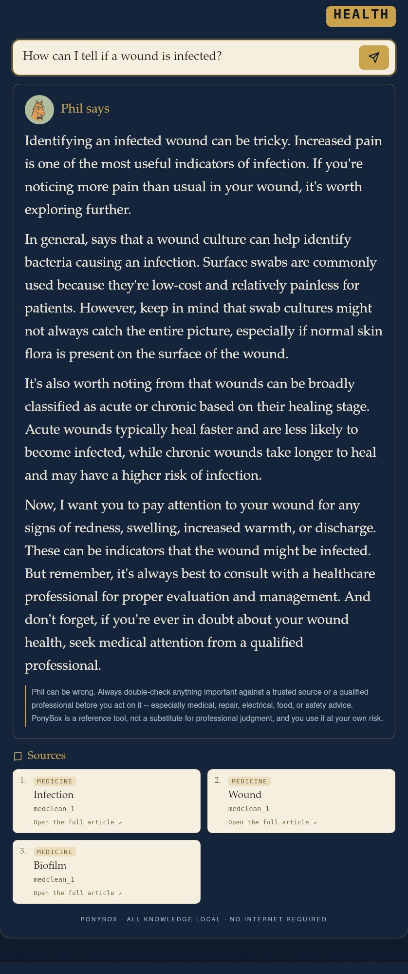 How can I tell if a wound is infected?
